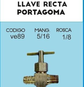 LLAVE RECTA PORTAGOMA 5/16 X 1/8