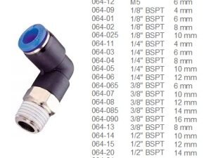 CODO PLAST 1/8 X 4 MM