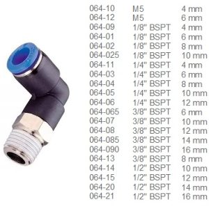 CODO PLAST 1/8 X 4 MM
