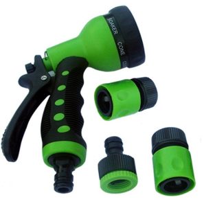 KIT DE RIEGO (1 PISTOLA DE 7 FUNCIONES, 1 CONECTOR ROSCA HEMBRA DE 1" PARA ACOPL