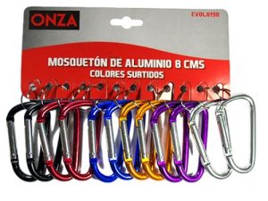 MOSQUETON DE 8cm COLOR X U