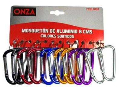 MOSQUETON DE 8cm COLOR X U