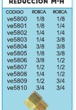 REDUCCION HEMBRA MACHO 3/4 X 1/2
