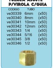 TUERCA AJTE. P/VIROLA C/GUIA 1/2 (X 50)