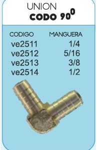 CODO UNION MANGUERA 3/8