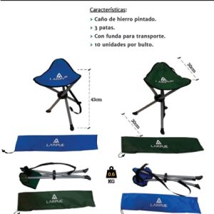 Banquito 3 Patas Larpue Azul