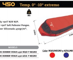 Bolsa de Dormir Larpue Venus 450 Rojo