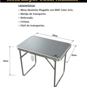 Mesa Larpue Outlar Aluminio 60x40x50