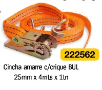 CINCHA AMARRE C/CRIQUE BUL 25mmx4mtsx1tn