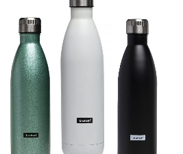 BOTELLA DE HIDRATACION SPORT 750ML FRIO/CALOR ACERO INOXIDABLE COLOR BLANCO