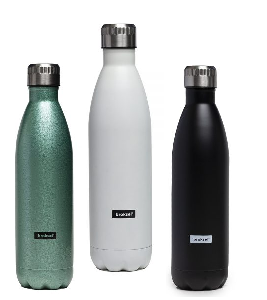 BOTELLA DE HIDRATACION SPORT 750ML FRIO/CALOR ACERO INOXIDABLE COLOR BLANCO