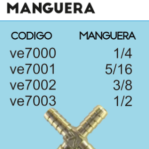 CRUZ P/MANGUERA 1/2 4 LADOS