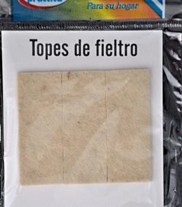 FIELTRO RECTANGULARES  3 x 2,5cm x 9 (x9) 23001