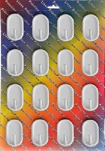 PERCHA OVAL BLANCO X 16