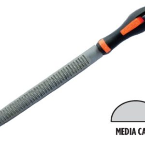 LIMA PLENA Escofina  Media Cana 30cms C/cabo y funda (caja x6u) U