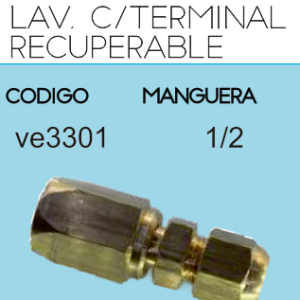 PICO LAVADO C/TERMINAL RECUPERABLE 1/2