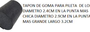 TAPON DE GOMA CONICO NRO 1