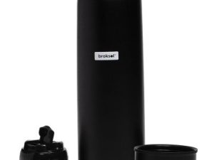 TERMO ACERO DE 1000ML CON TAPON CEBADOR NEGRO