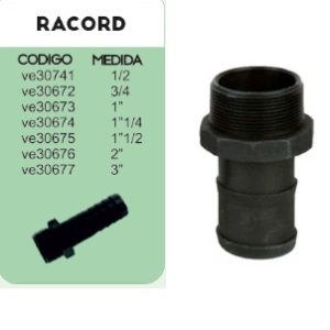 RACORD POLIPROPILENO 3/4"