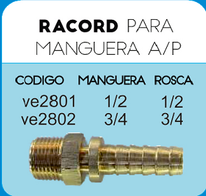 RACORD P/MANGUERA A/PRESION 3/4